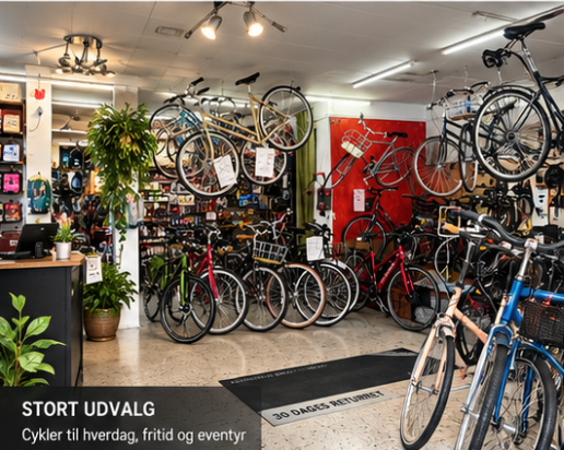 Elcykler i butikken